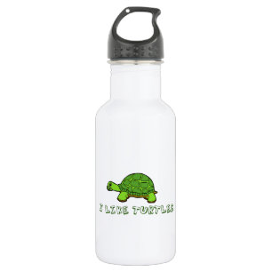 Bouteille D'eau En Acier Inoxydable J'aime des tortues