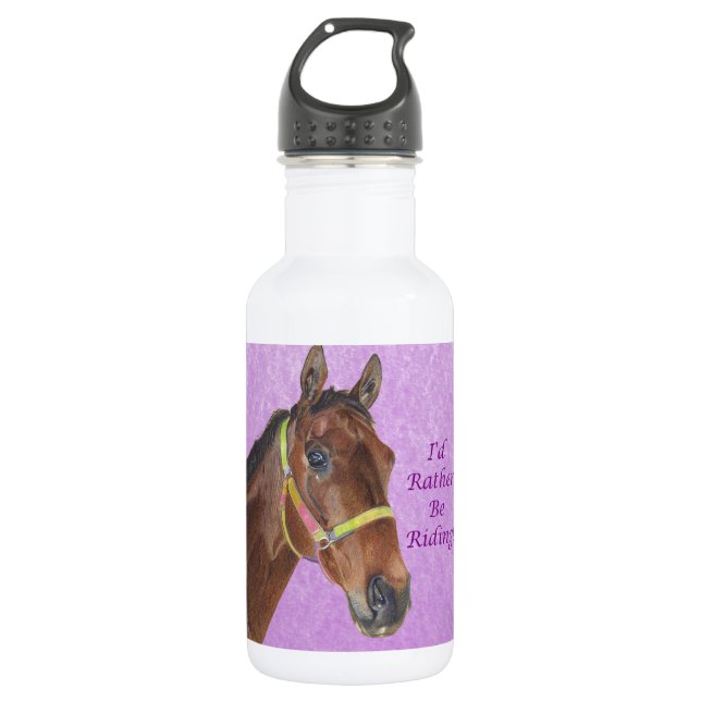 Bouteille D'eau En Acier Inoxydable Je monterais plutôt ! Cheval (Devant)