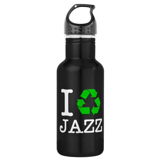 Bouteille D'eau En Acier Inoxydable Je Recycle Le Jazz (Devant)