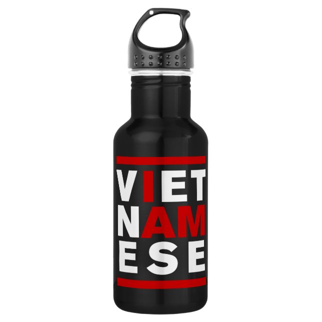 BOUTEILLE D'EAU EN ACIER INOXYDABLE JE SUIS VIETNAMAIS (Devant)