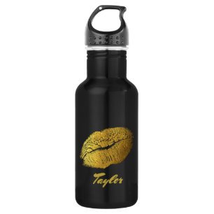 Bouteille D'eau En Acier Inoxydable Jolies lèvres noires et d'or Personnaliser