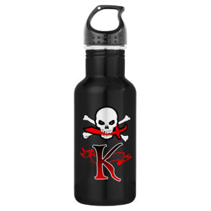 Bouteille D'eau En Acier Inoxydable Jolly roger K Monogramme initial