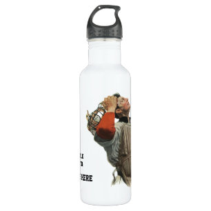 Bouteille D'eau En Acier Inoxydable Joueur De Baseball vintage, Chercher