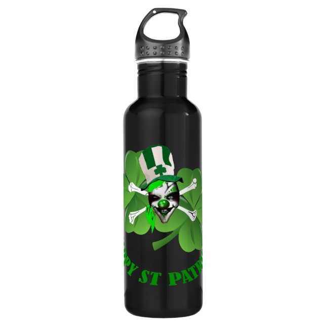 Bouteille D'eau En Acier Inoxydable Joyeux clown de St Patrick (Devant)