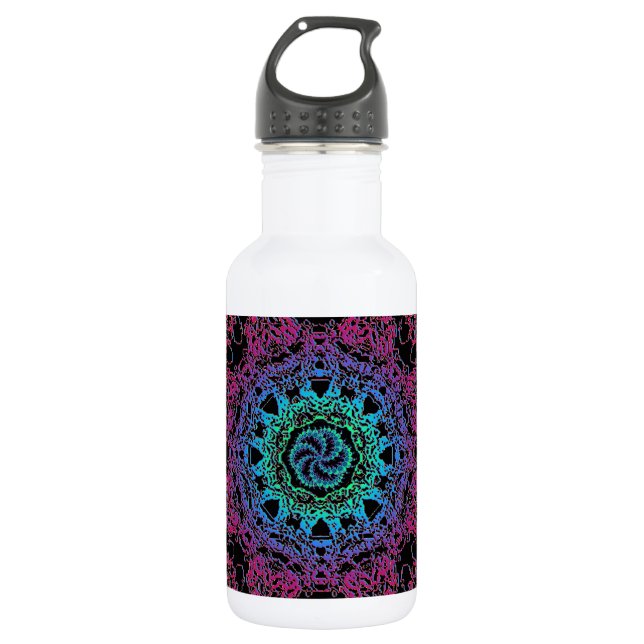 Bouteille D'eau En Acier Inoxydable Kala Chakra Mandala (Devant)