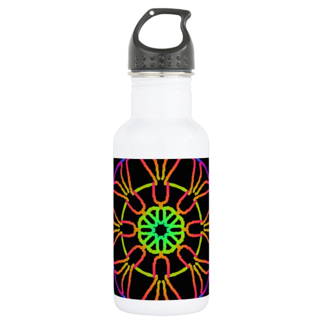 Bouteille D'eau En Acier Inoxydable Kaleidoscope aux couleurs vives (Devant)