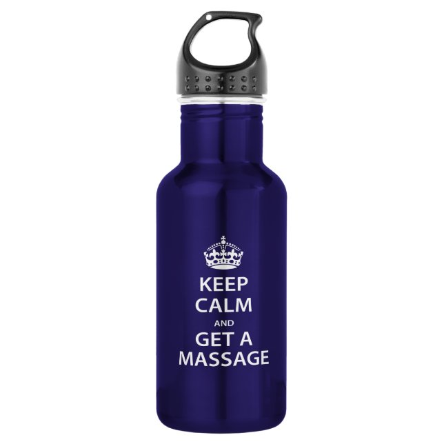 Bouteille D'eau En Acier Inoxydable Keep Calm and Get a massage (Devant)