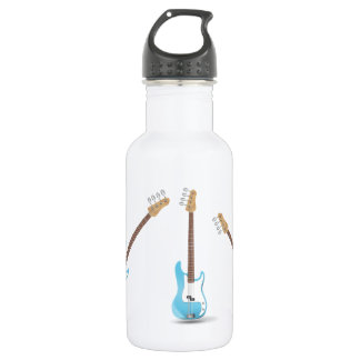 Bouteille D'eau En Acier Inoxydable La musique note le destin bleu de motif de zigzags