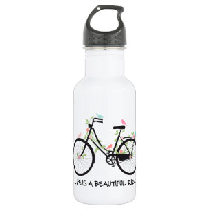Bouteille D'eau En Acier Inoxydable La vie est un beau tour, bicyclette vintage