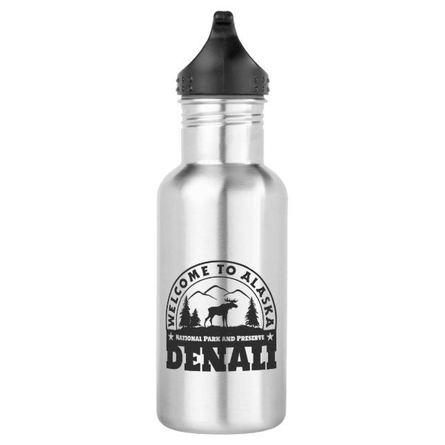 Bouteille D'eau En Acier Inoxydable L'Alaska. Parc national et conserve de Denali (Droite)