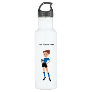 Bouteille D'eau En Acier Inoxydable Le football féminin sauvage