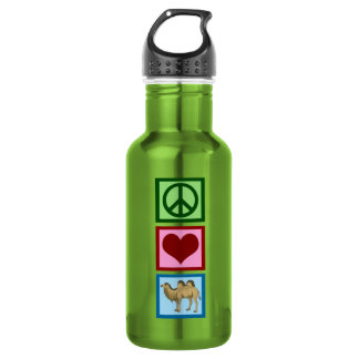 Bouteille D'eau En Acier Inoxydable Les chameaux Peace Love