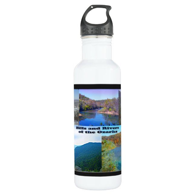 Bouteille D'eau En Acier Inoxydable Les collines et les rivières des Ozarks (Devant)