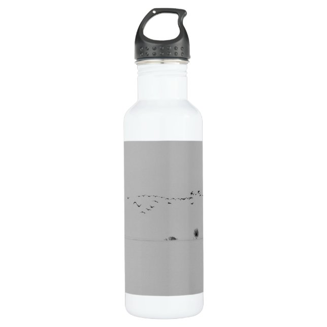 Bouteille D'eau En Acier Inoxydable Les oiseaux d'hiver (Devant)