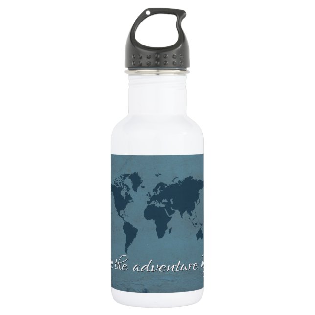Bouteille D'eau En Acier Inoxydable Let the adventure begin (Devant)