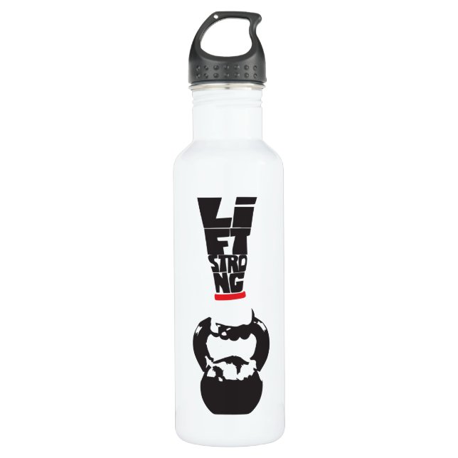 Bouteille D'eau En Acier Inoxydable Lift Strong - Kettlebell (Devant)