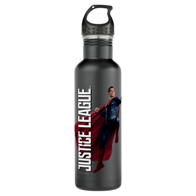 Bouteille D'eau En Acier Inoxydable Ligue de Justice | Superman Sur Le Champ De Batail (Devant)