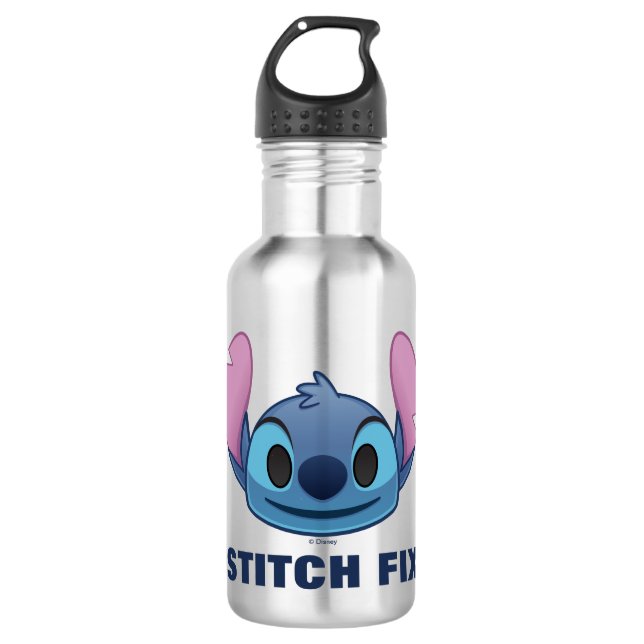 Bouteille D'eau En Acier Inoxydable Lilo et Stitch| Stitch Emoji (Devant)