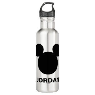 Bouteille D'eau En Acier Inoxydable Logo Disney   Icône Mickey noir