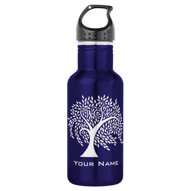 Bouteille D'eau En Acier Inoxydable Logo effilé d'arbre d'académie de Willow Creek (Devant)