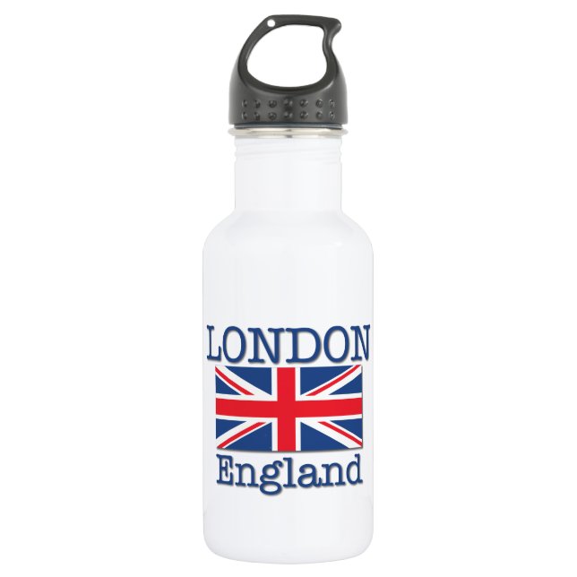 Bouteille D'eau En Acier Inoxydable Londres et Union Jack (Devant)