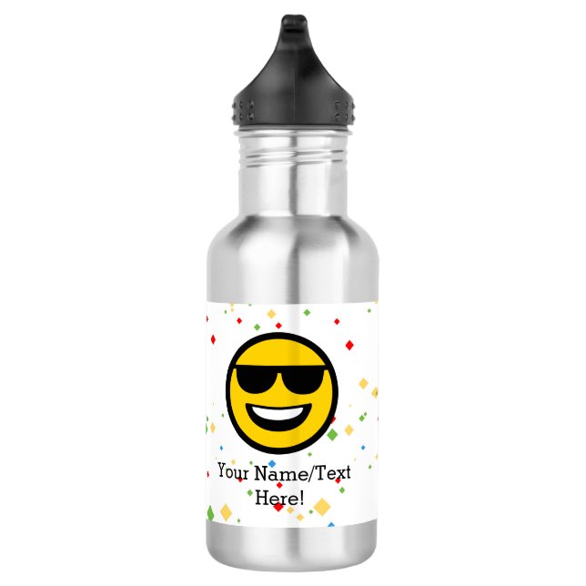 Bouteille D'eau En Acier Inoxydable Lunettes de soleil cool Emoji (Droite)