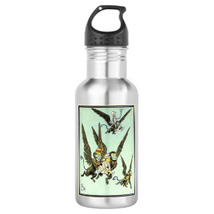 Bouteille D'eau En Acier Inoxydable Mage de l'Oz vintage, singes volants avec Dorothy