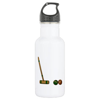 Bouteille D'eau En Acier Inoxydable Maillet et boules de croquet