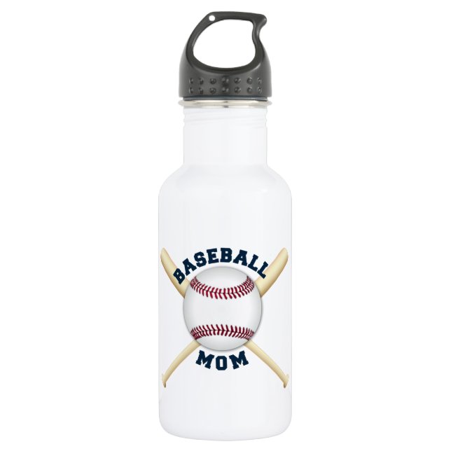 Bouteille D'eau En Acier Inoxydable Maman branchée de baseball (Devant)