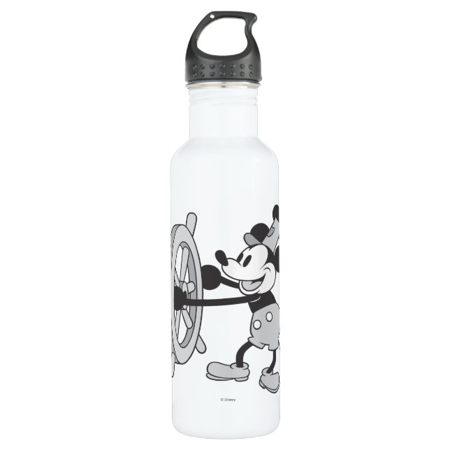 Bouteille D'eau En Acier Inoxydable Mickey classique | Steamboat Willie (Devant)