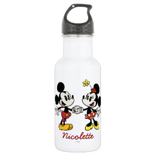 Bouteille D'eau En Acier Inoxydable Mickey et Minnie Holding Hands