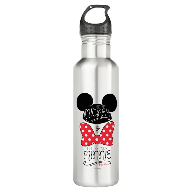 Bouteille D'eau En Acier Inoxydable Mickey & Minnie | Amour (Devant)