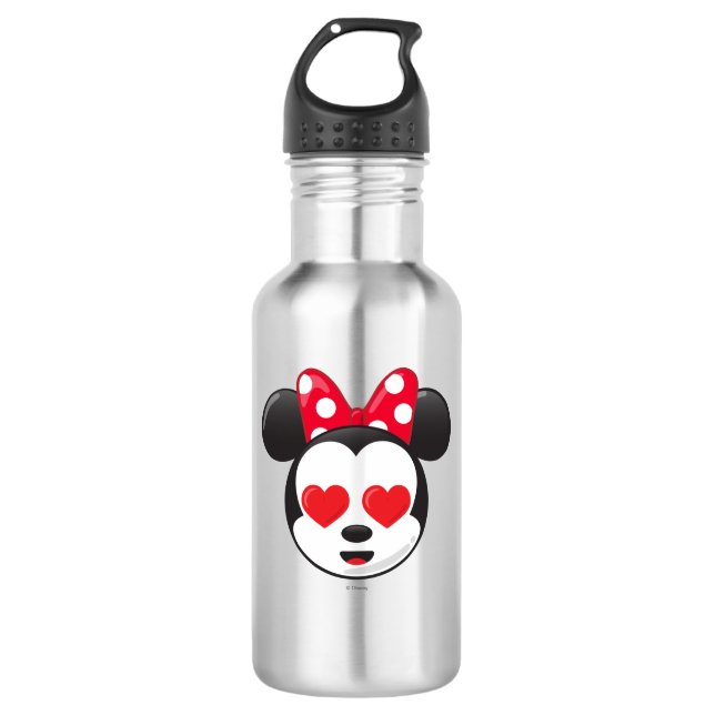 Bouteille D'eau En Acier Inoxydable Minnie branchée | In Love Emoji (Devant)