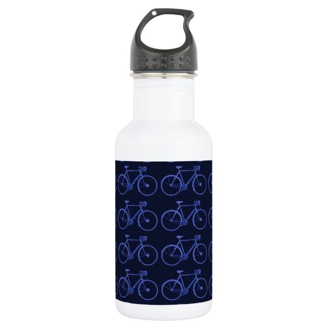 Bouteille D'eau En Acier Inoxydable Motif bleu de vélos (Devant)