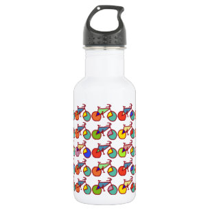 Bouteille D'eau En Acier Inoxydable Motif de vélos colorés