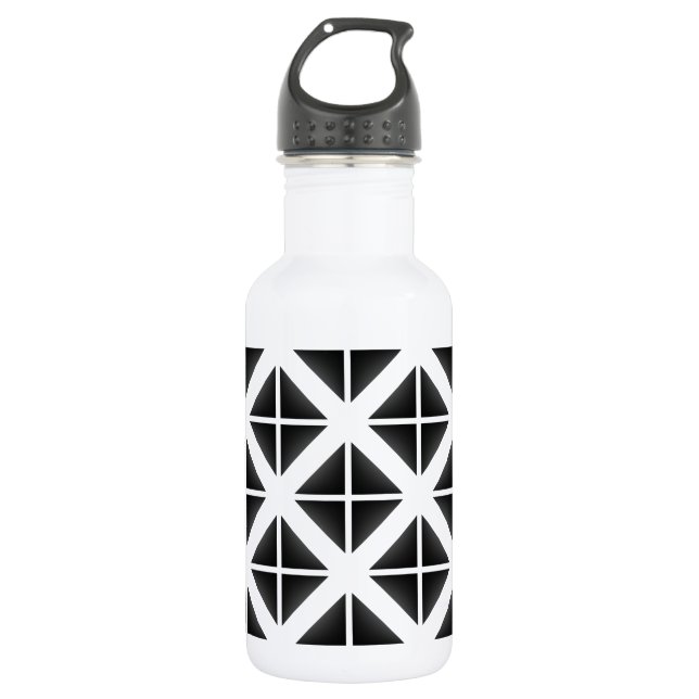 Bouteille D'eau En Acier Inoxydable Motif triangle Black Trendy (Devant)