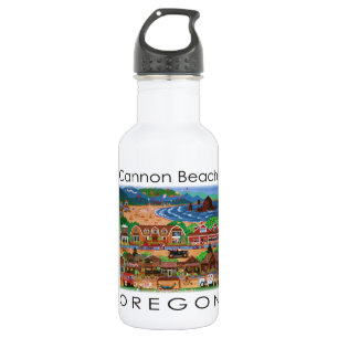 Bouteille D'eau En Acier Inoxydable ~ Orégon de plage de canon