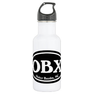 Bouteille D'eau En Acier Inoxydable Ovale externe de noir de banques d'OBX