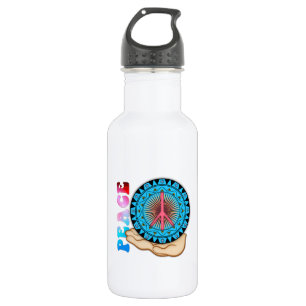Bouteille D'eau En Acier Inoxydable Paix ~ Soleil