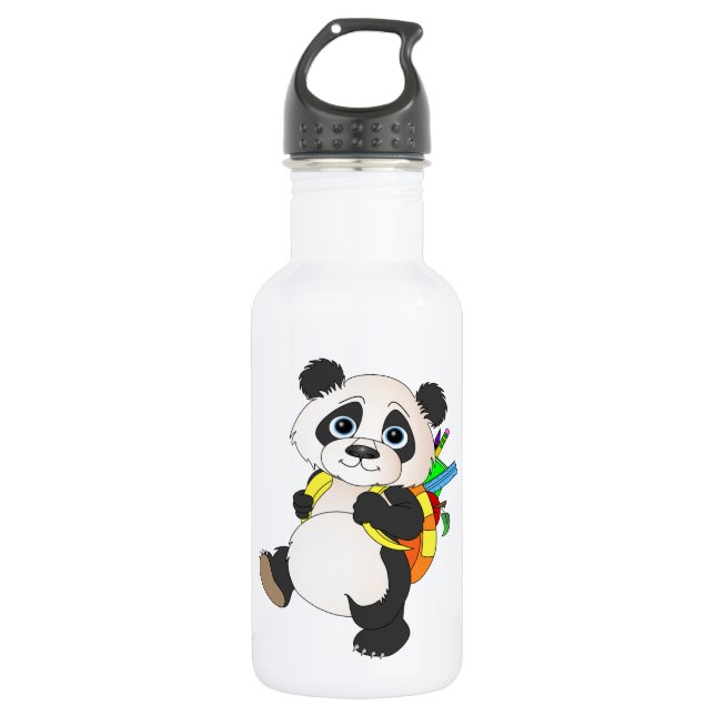 Bouteille D'eau En Acier Inoxydable Panda Bear avec sac à dos (Devant)