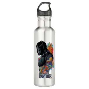 Bouteille D'eau En Acier Inoxydable Panthère noire   Graffiti de la tribu Black Panthe