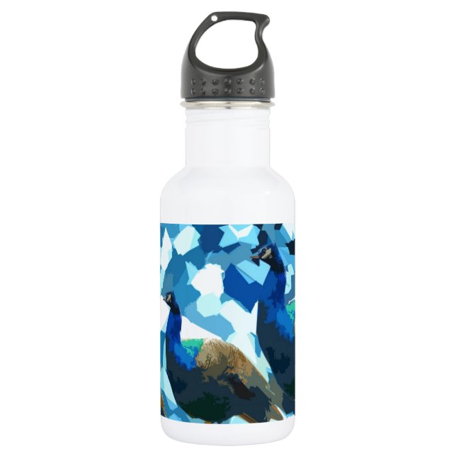 Bouteille D'eau En Acier Inoxydable Paons paisibles (Devant)