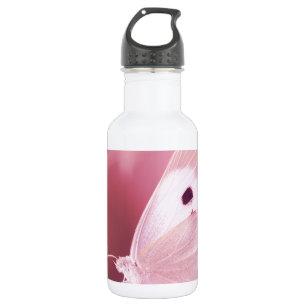 Bouteille D'eau En Acier Inoxydable Papillons Animaux Vous manquent rose printemps