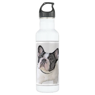 Bouteille D'eau En Acier Inoxydable Peinture française de Bulldog (Pied de broche) - A