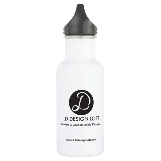 Bouteille D'eau En Acier Inoxydable Personnalisable avec votre logo ici, Promotion (Gauche)