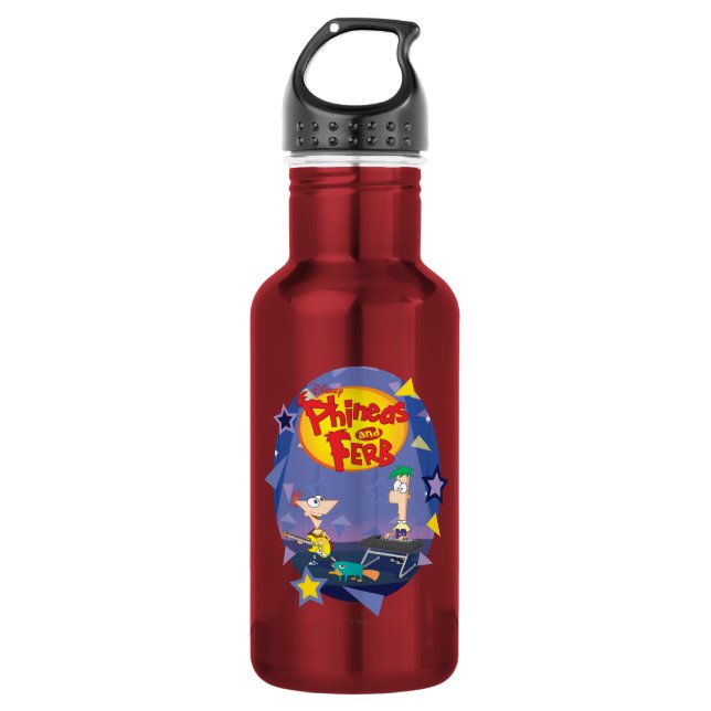 Bouteille D'eau En Acier Inoxydable Phineas et Ferb 1 (Devant)