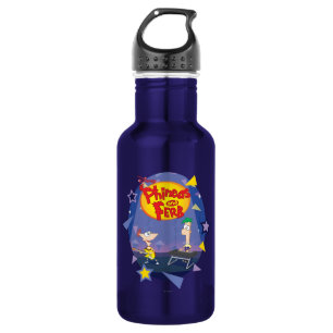 Bouteille D'eau En Acier Inoxydable Phineas et Ferb Disney