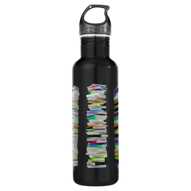 Bouteille D'eau En Acier Inoxydable Piles de livres (Devant)