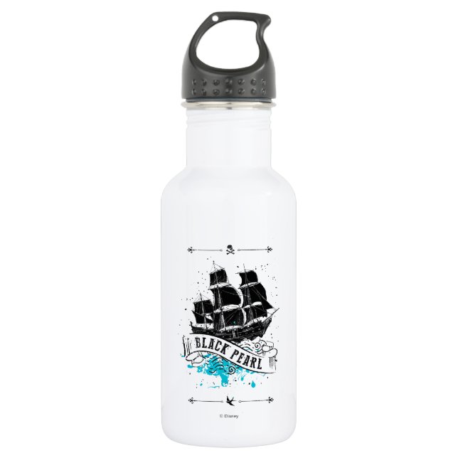 Bouteille D'eau En Acier Inoxydable Pirates des Caraïbes 5| Black Pearl (Devant)