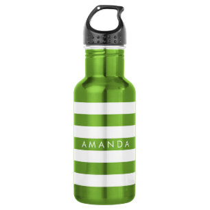 Bouteille D'eau En Acier Inoxydable PixDezines bandes blanches réglables/do-it-yoursel